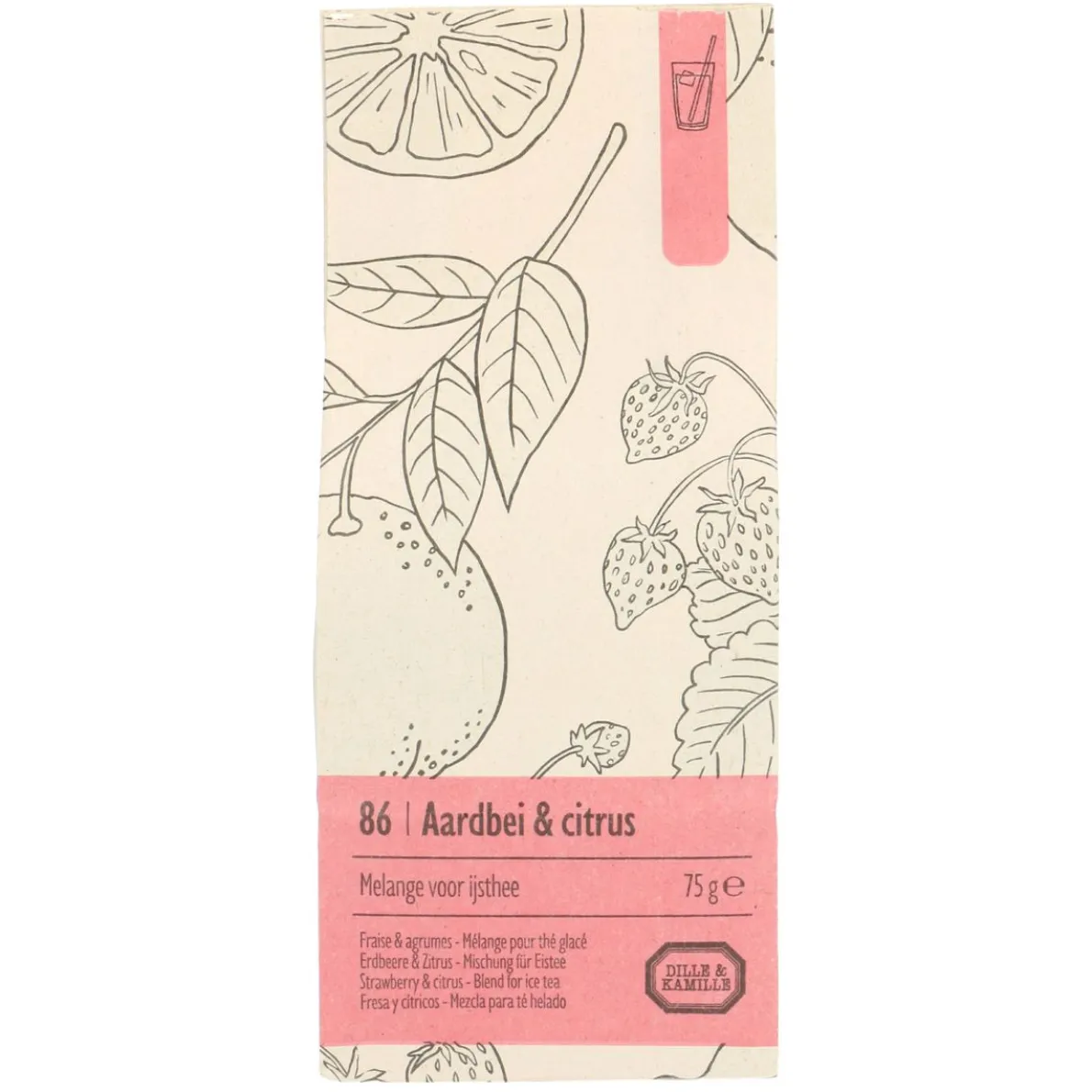 Aardbei citrus, Melange voor ijsthee, 75 g