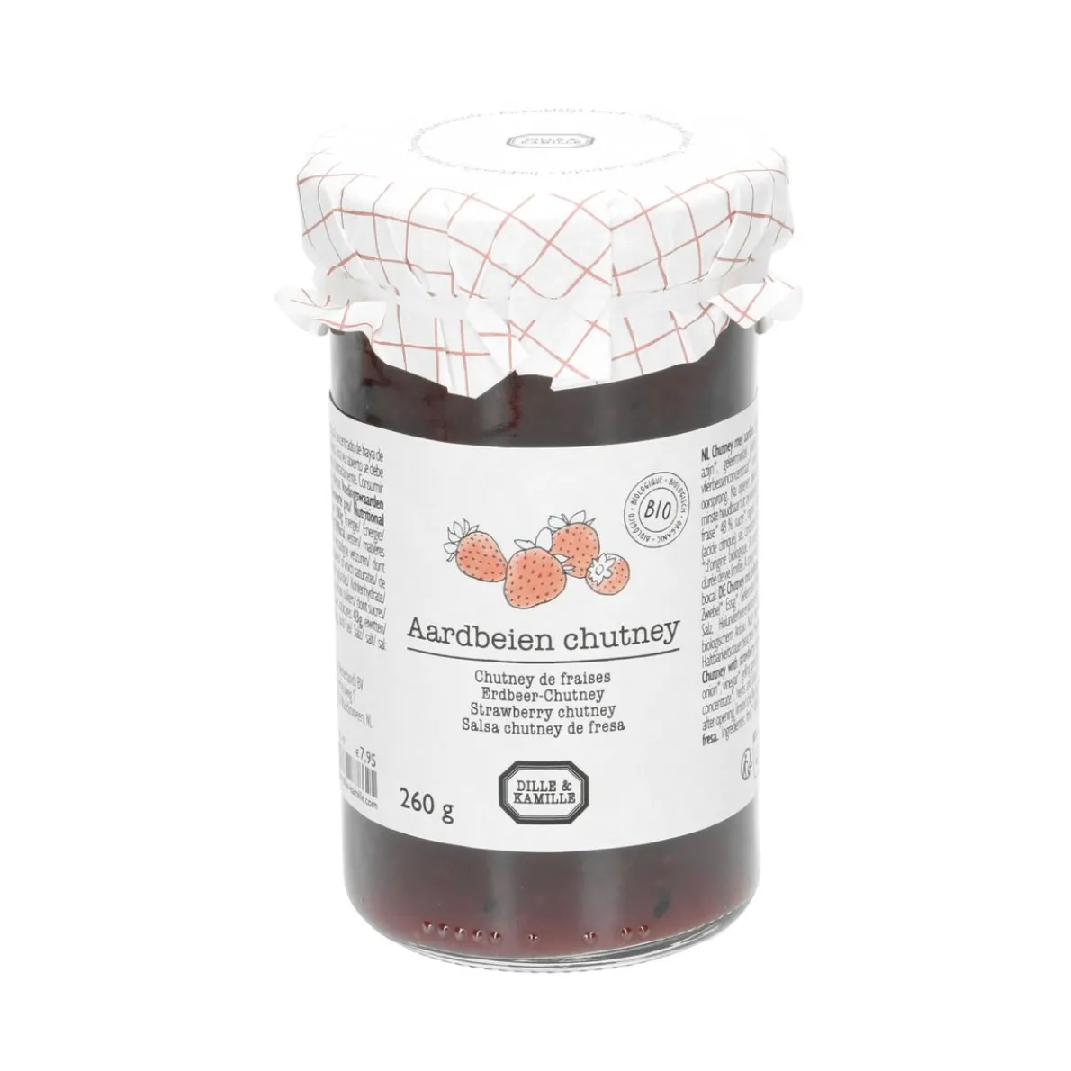 Aardbeienchutney, biologisch, 260 gram