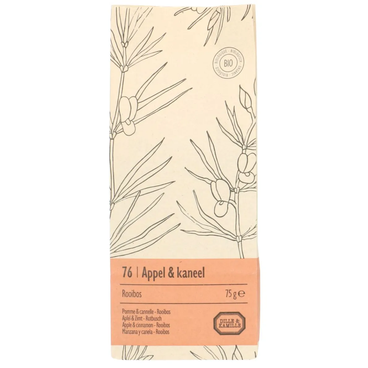 Appel & kaneel, biologisch, rooibos, zakje 75 gram