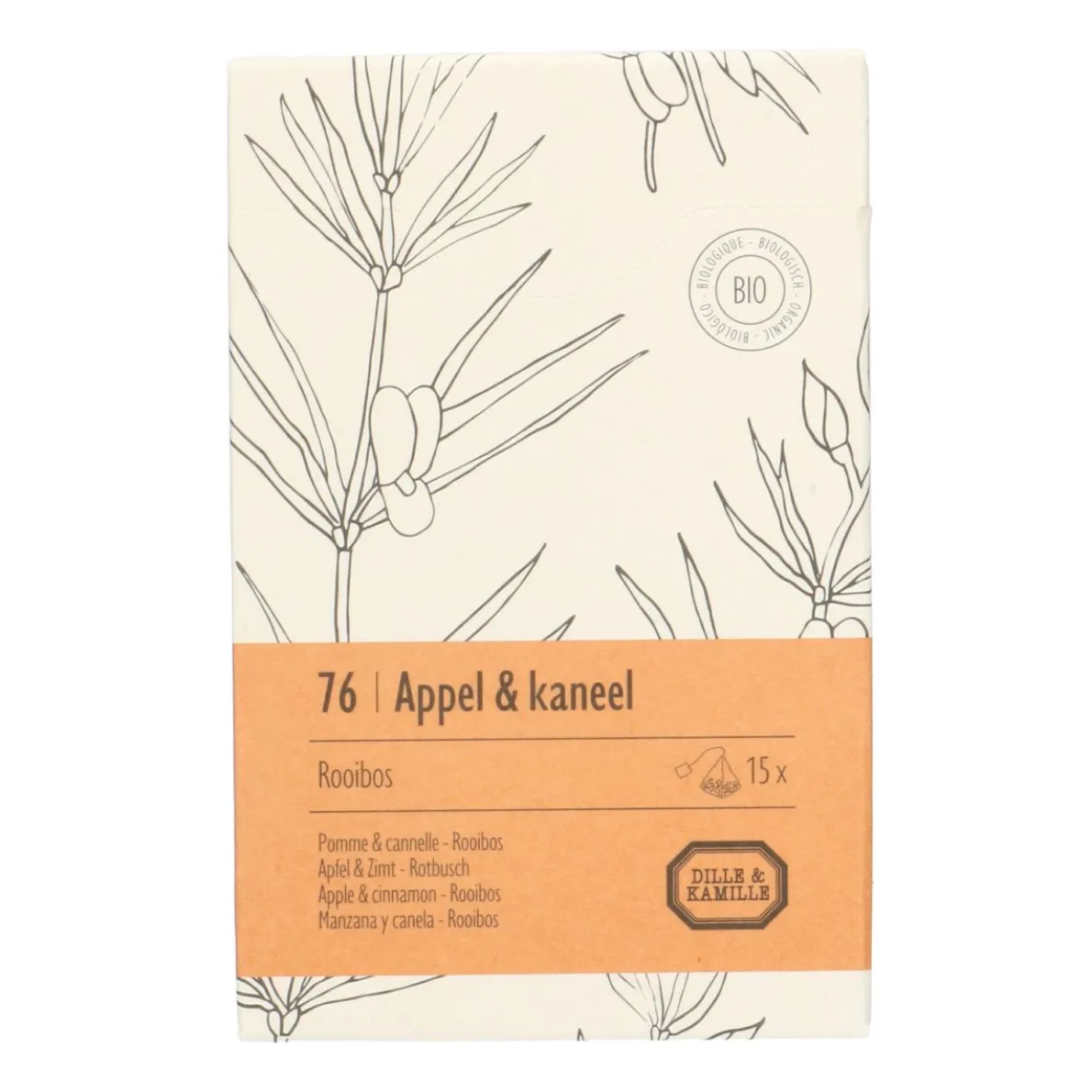 Appel & kaneel, biologisch, rooibos, 15 theebuiltjes