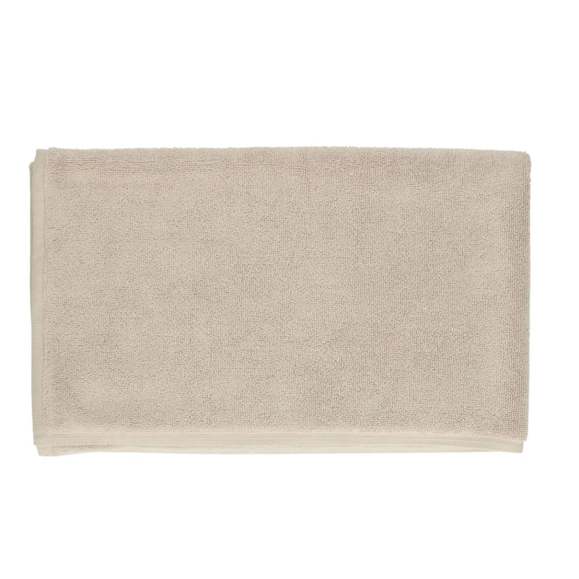 Badmat, Recycled katoen, Licht zand, 50 x 80 cm