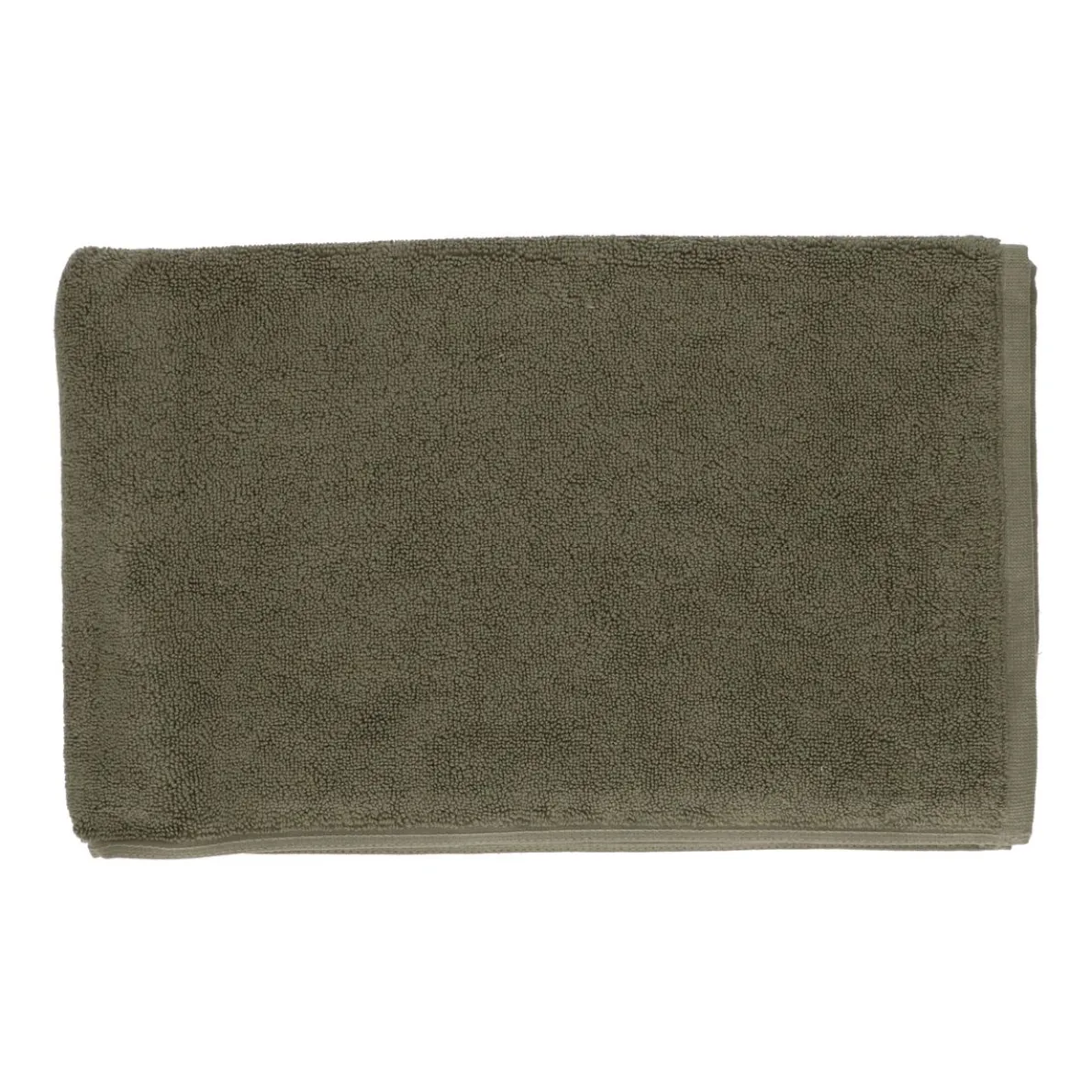 Badmat, Recycled katoen, Donker olijfgroen, 50 x 80 cm