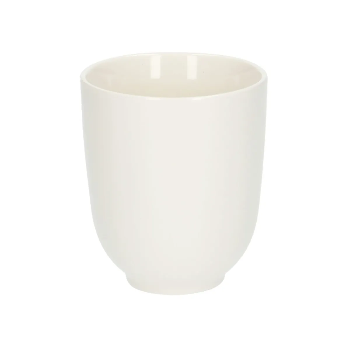 Beker, organisch, porselein, wit, Ø 8 cm