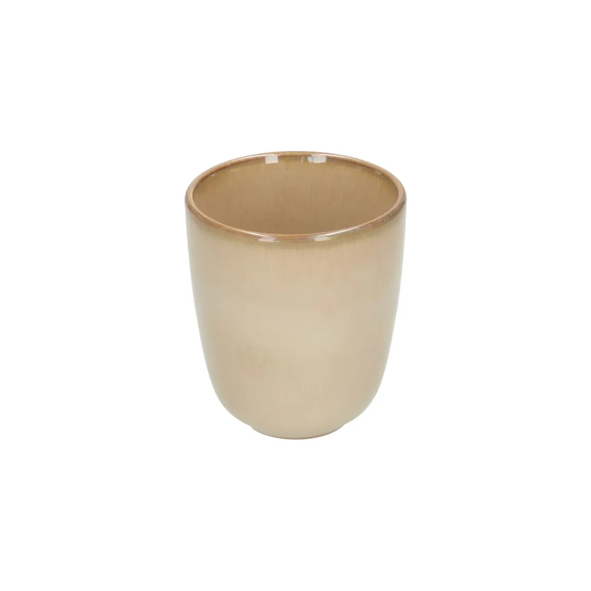 Beker reactief glazuur, steengoed, zand