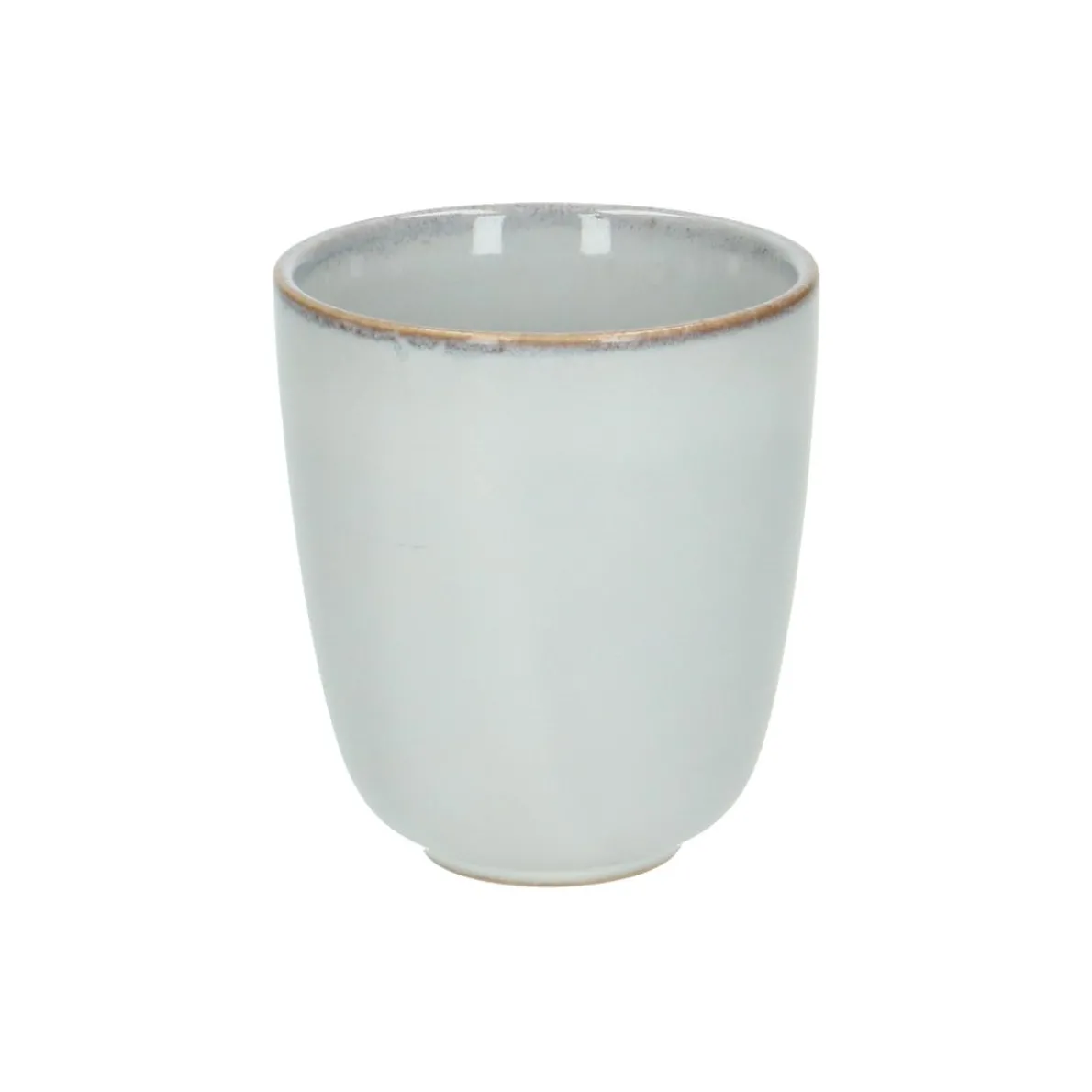 Beker reactieve glazuur, steengoed, grijs