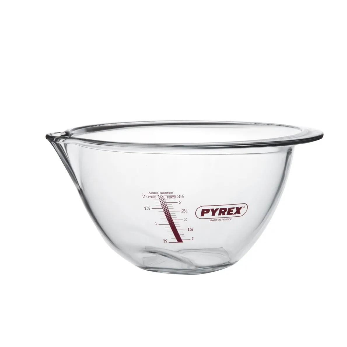 Beslagkom Pyrex, glas, 2 liter