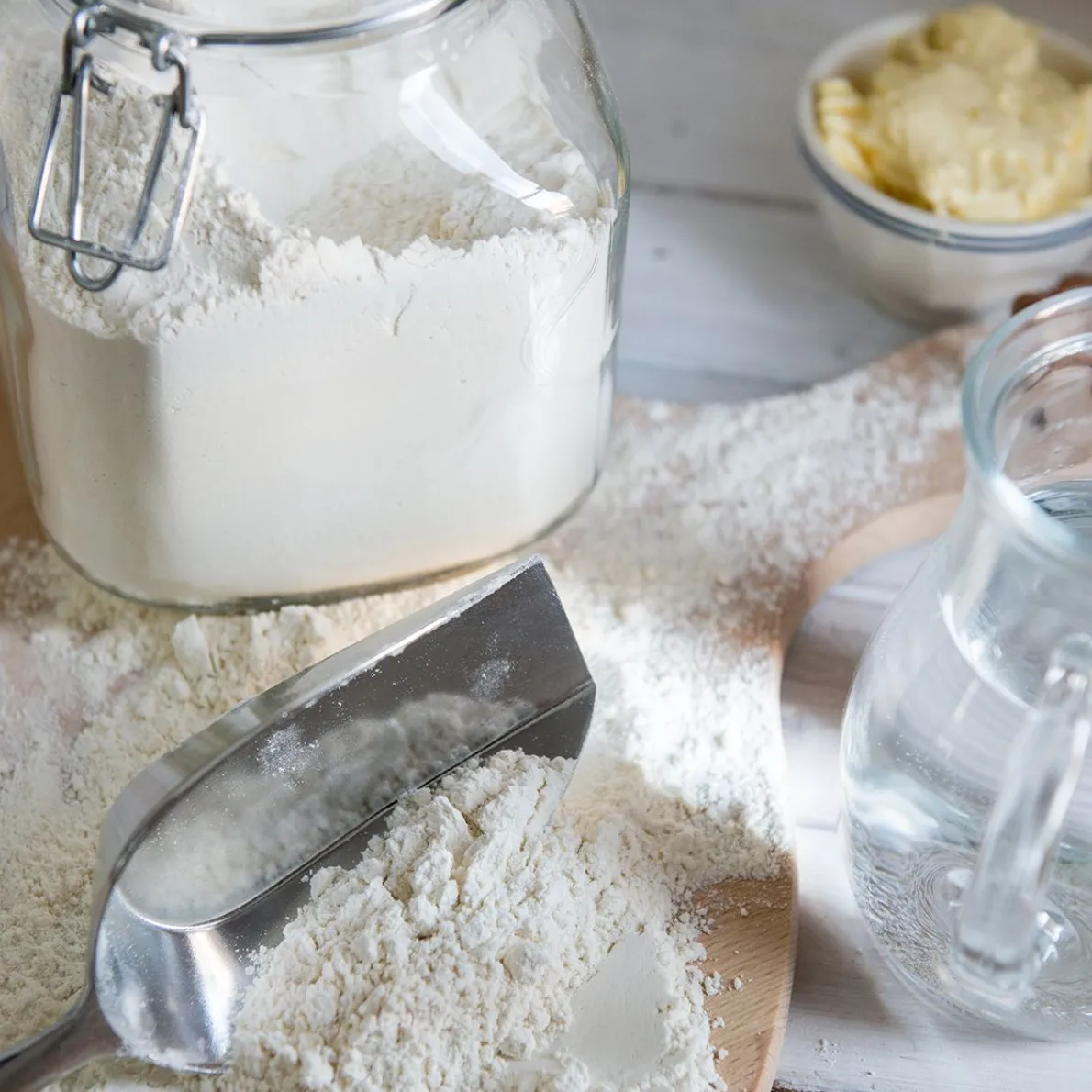 Beugelpot, glas, vierkant, 1 l