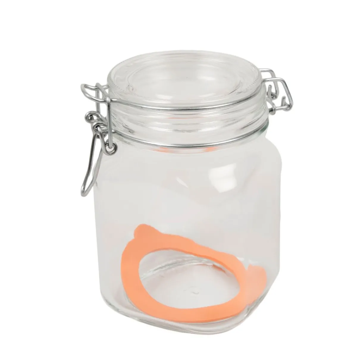 Beugelpot, glas, vierkant, 2 l