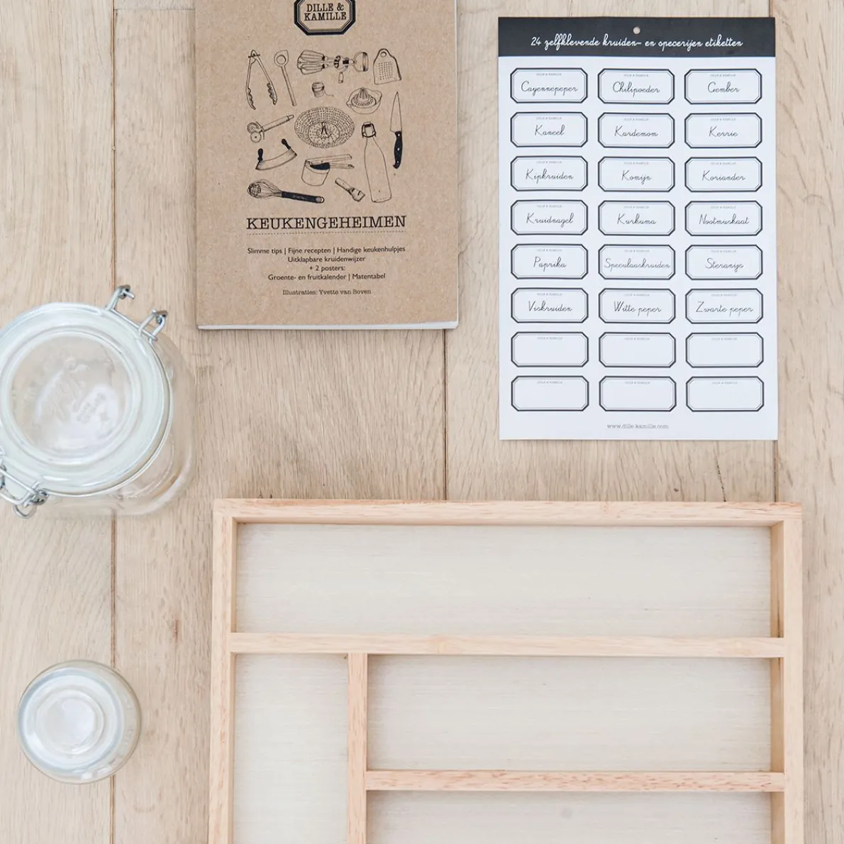 Beugelpot, glas, vierkant, 0,5 l