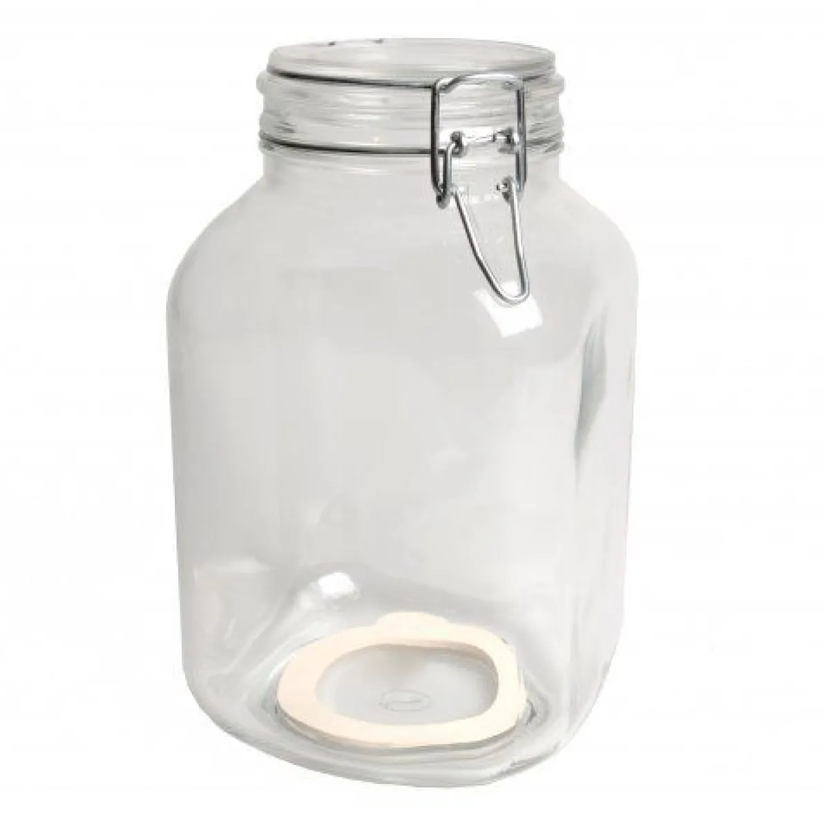 Beugelpot, glas, vierkant, 3 l