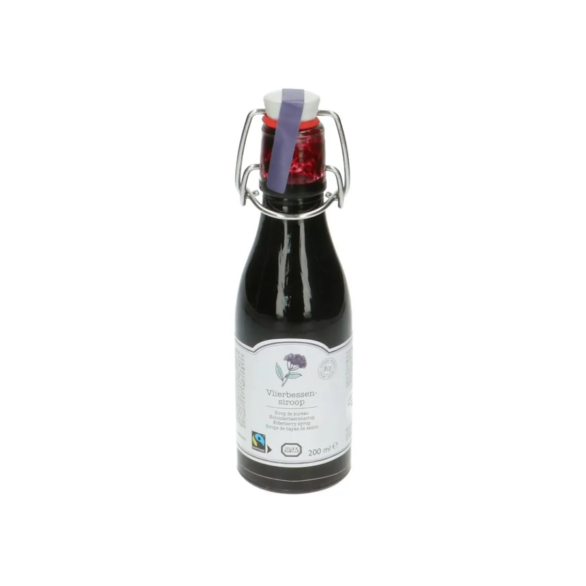 Biologische siroop, vlierbessen, 200 ml