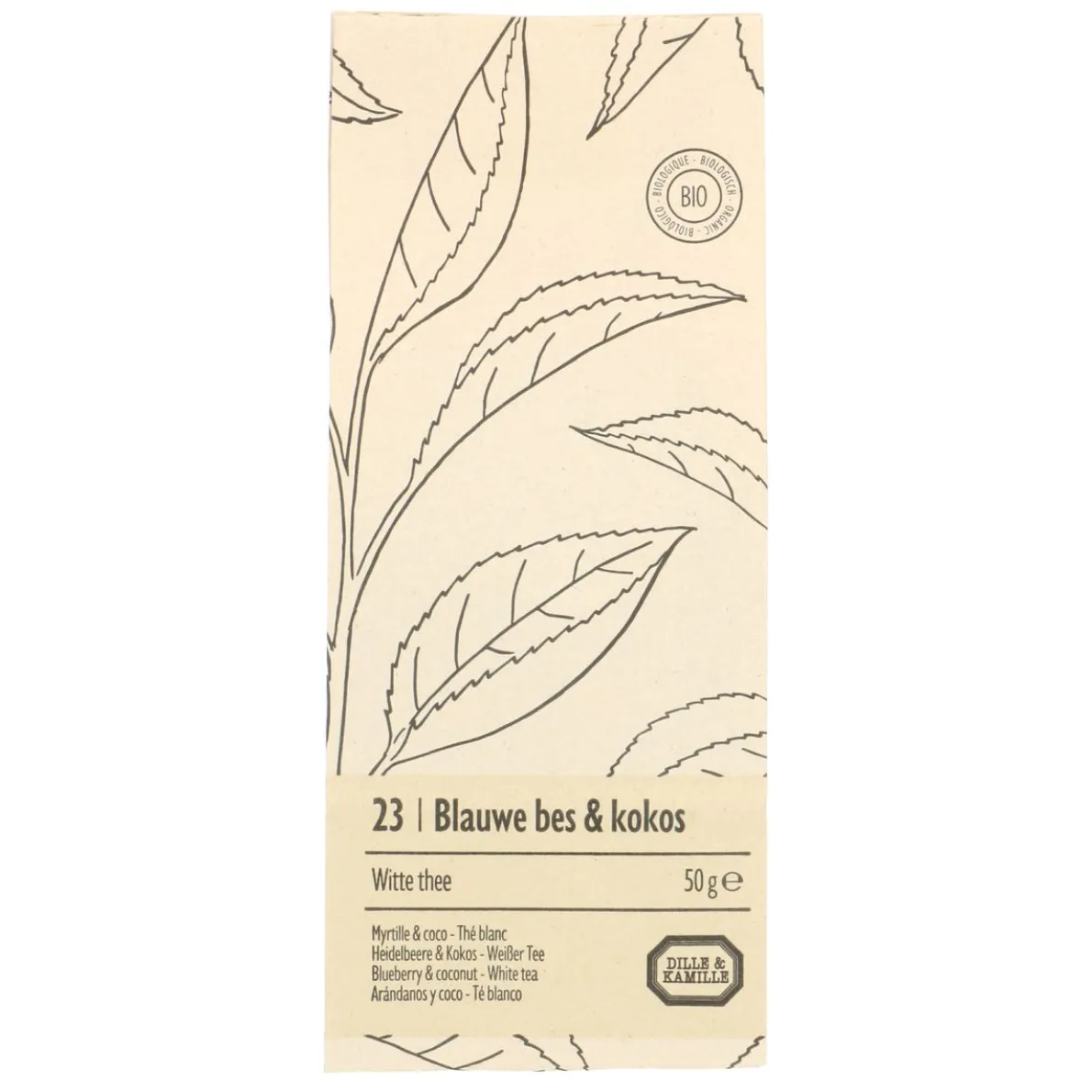 Blauwe bes en kokos, Witte thee, 50 g