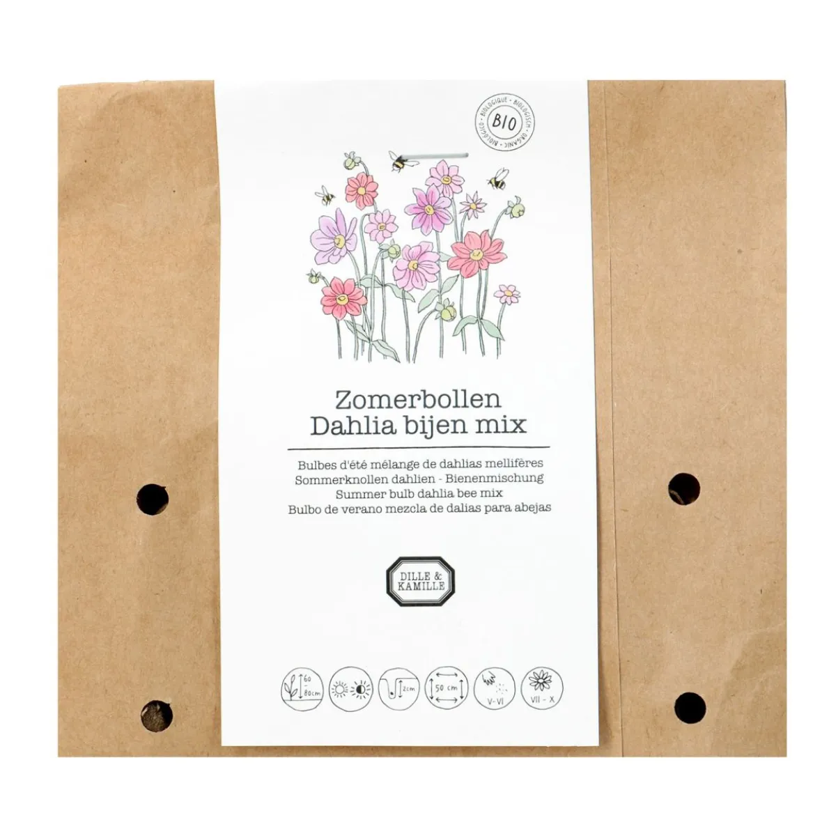 Bloembollen dahlia bijen mix, 3 stuks