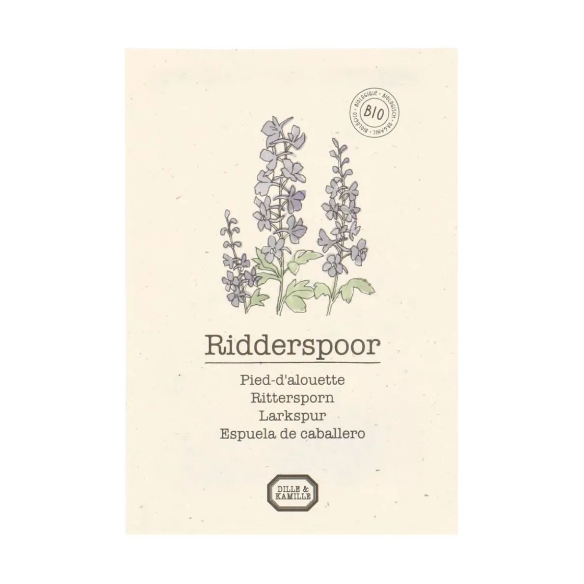Bloemenzaden, biologisch, Ridderspoor, 0,25GR, 0.25 g