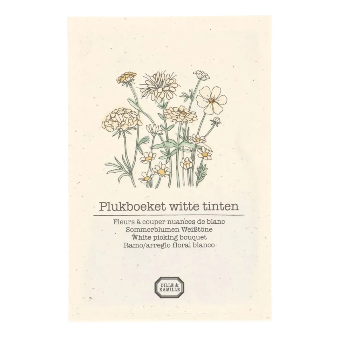 Bloemenzaden, plukboeket, wit, 3 g