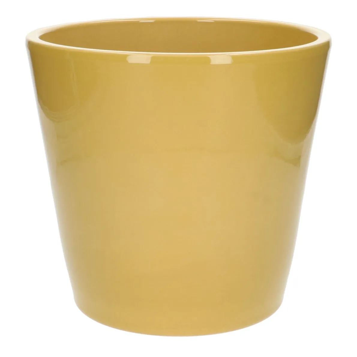 Bloempot, aardewerk, geel, Ø 25 cm