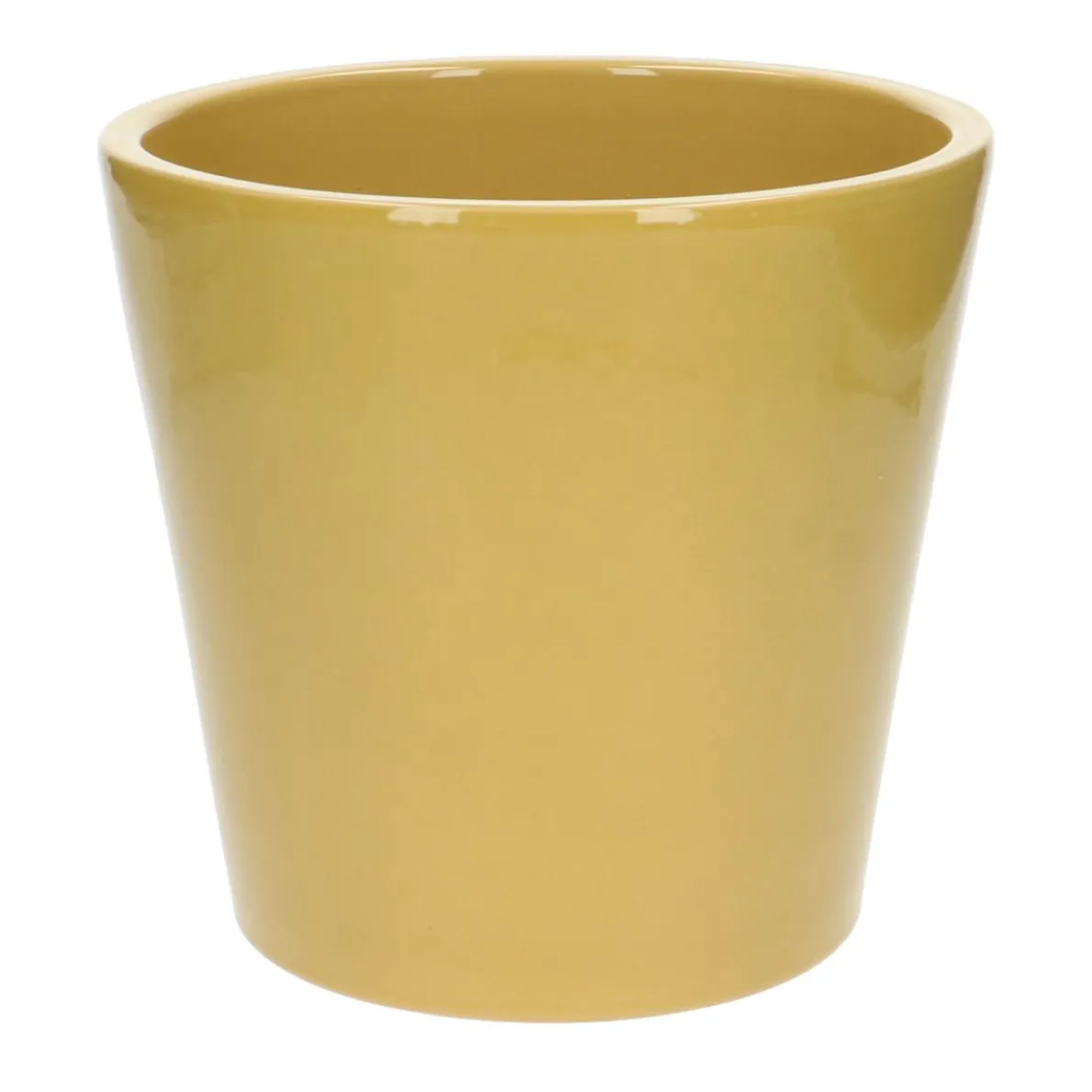 Bloempot, aardewerk, geel, Ø 20 cm