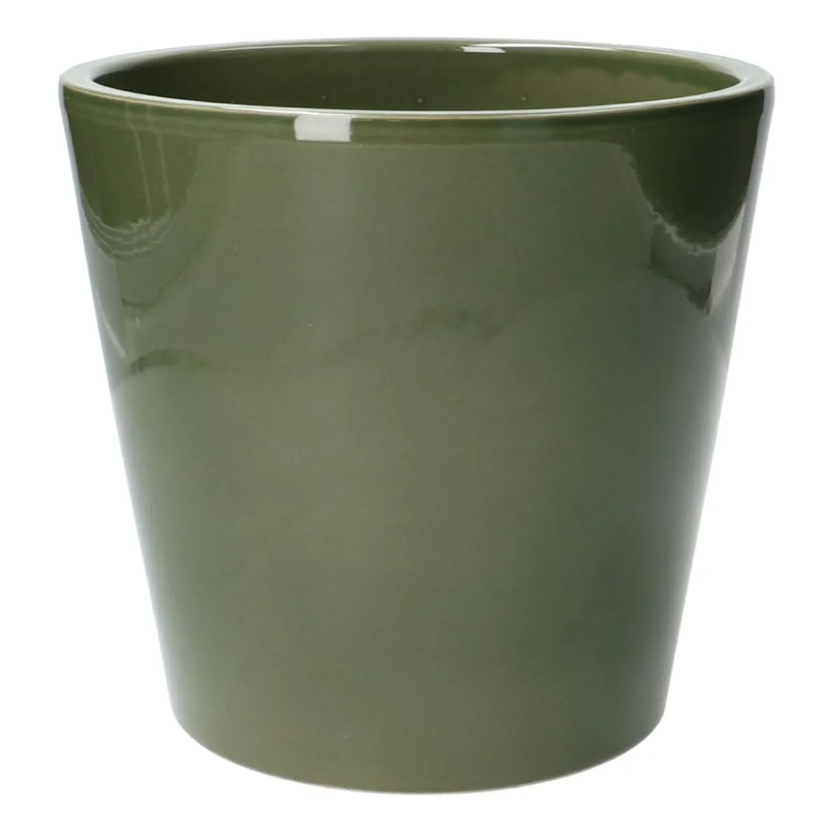 Bloempot, aardewerk, donkergroen, Ø 20 cm