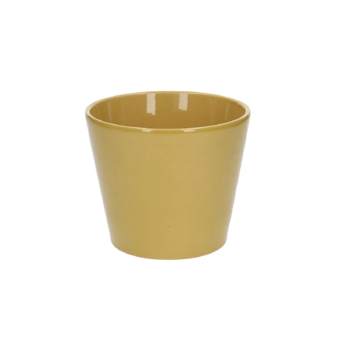 Bloempot, aardewerk, geel, Ø 15,5 cm
