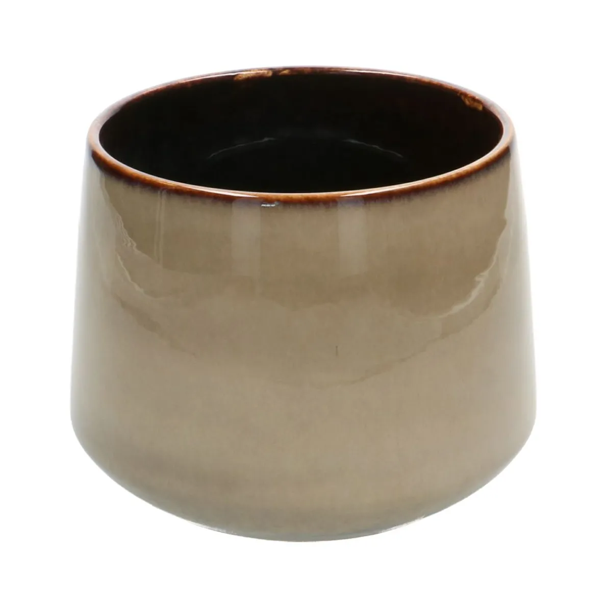 Bloempot 'Juul', aardewerk, zand, Ø 17 cm