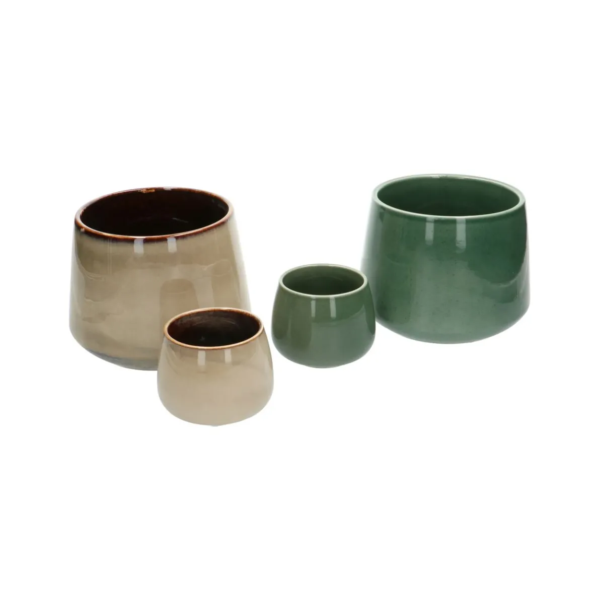 Bloempot 'Juul', aardewerk, zand, Ø 17 cm