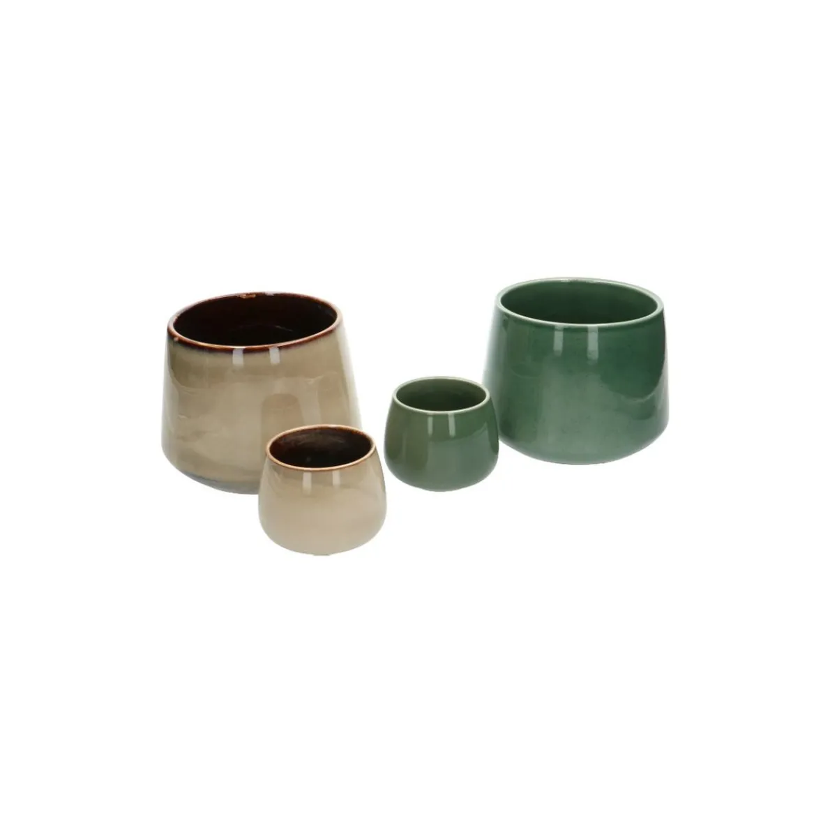 Bloempot 'Juul', aardewerk, zand, Ø 9,5 cm