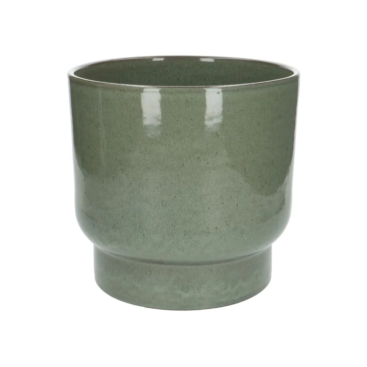 Bloempot 'Mara', aardewerk, groen Ø 24