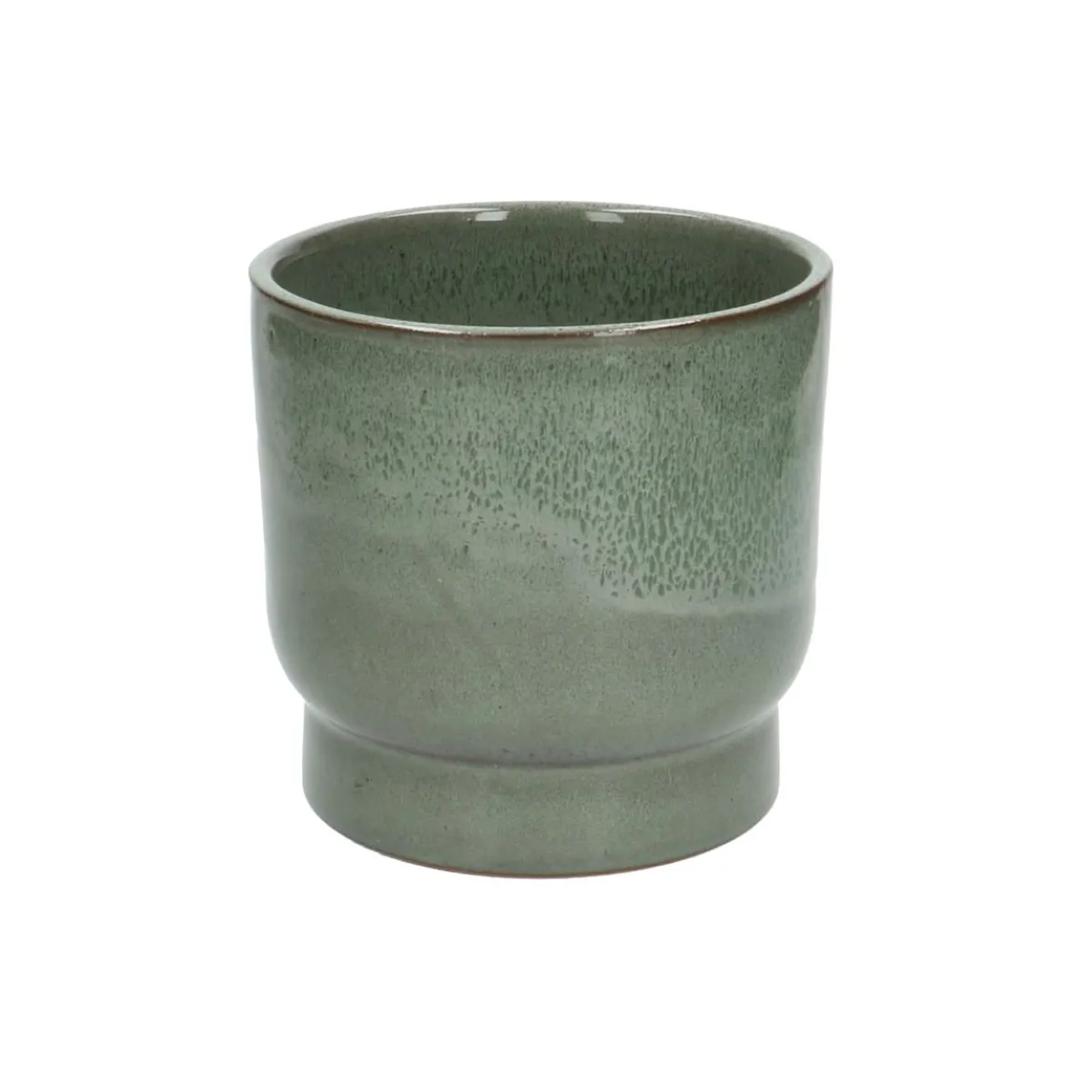Bloempot 'Mara', aardewerk, groen Ø 16