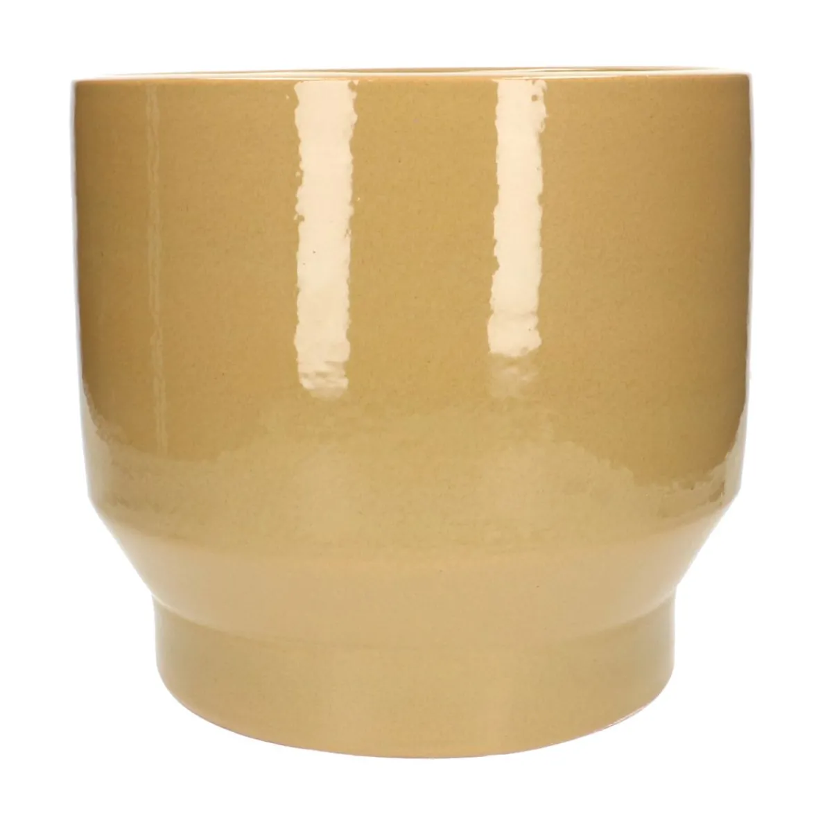 Bloempot 'Pato', aardewerk, karamel, Ø27 cm