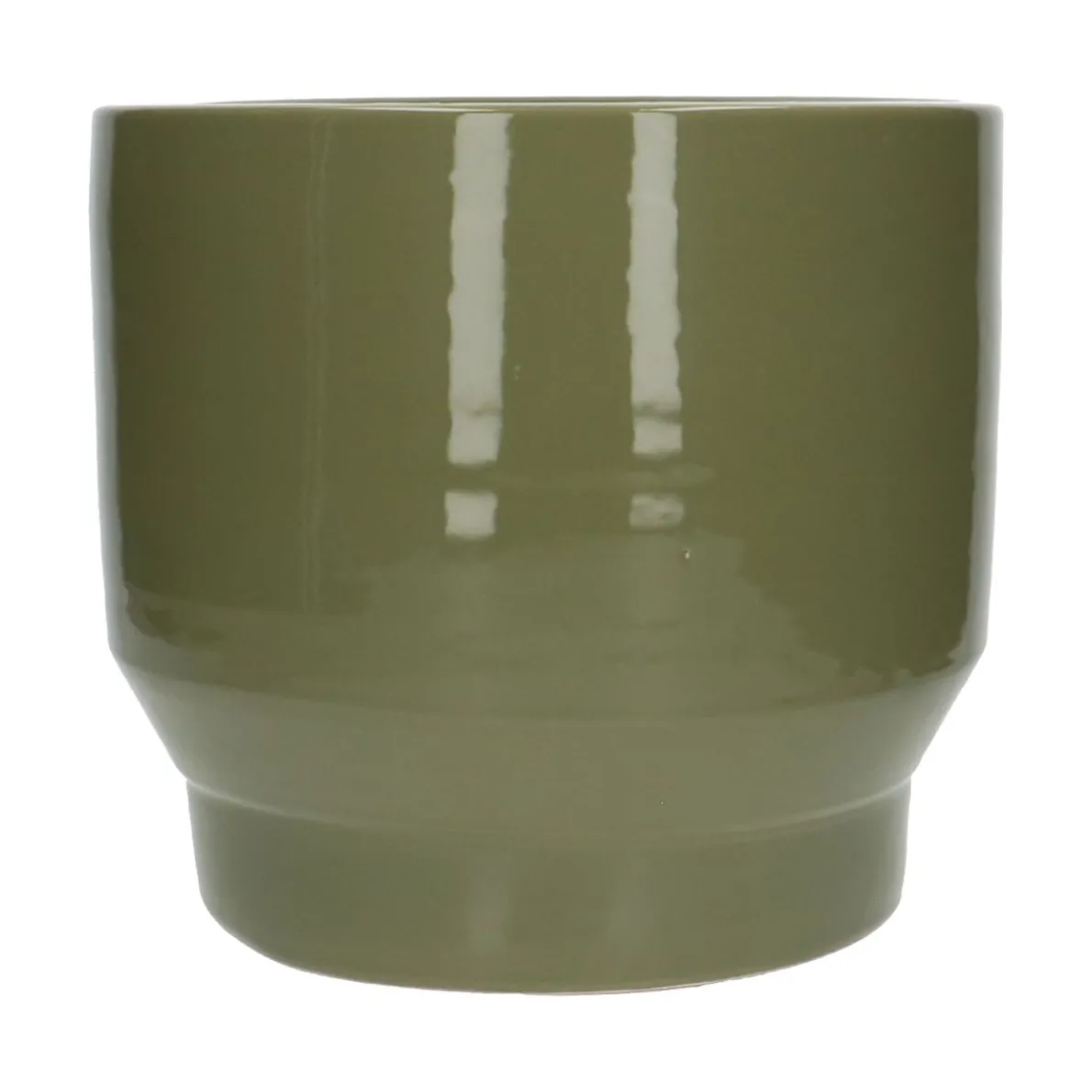 Bloempot 'Pato', aardewerk, saliegroen, Ø24 cm