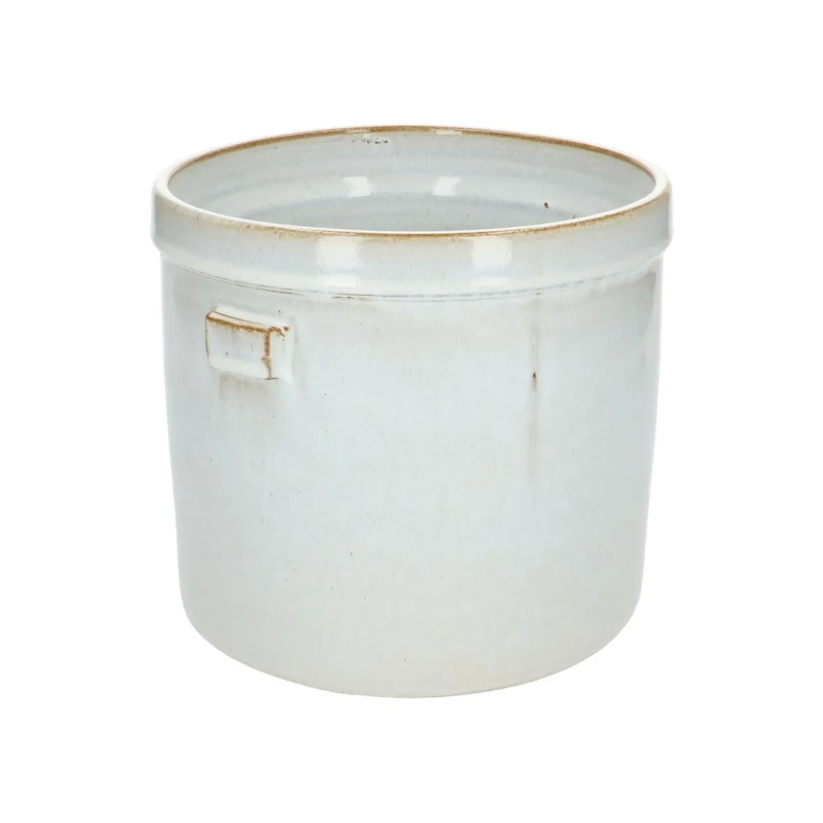 Bloempot 'Prado', aardewerk, wit Ø 21