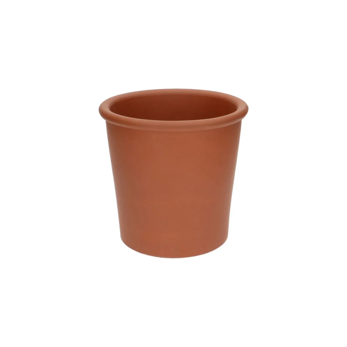 Bloempot ronde rand, donker terracotta, ø 17 cm