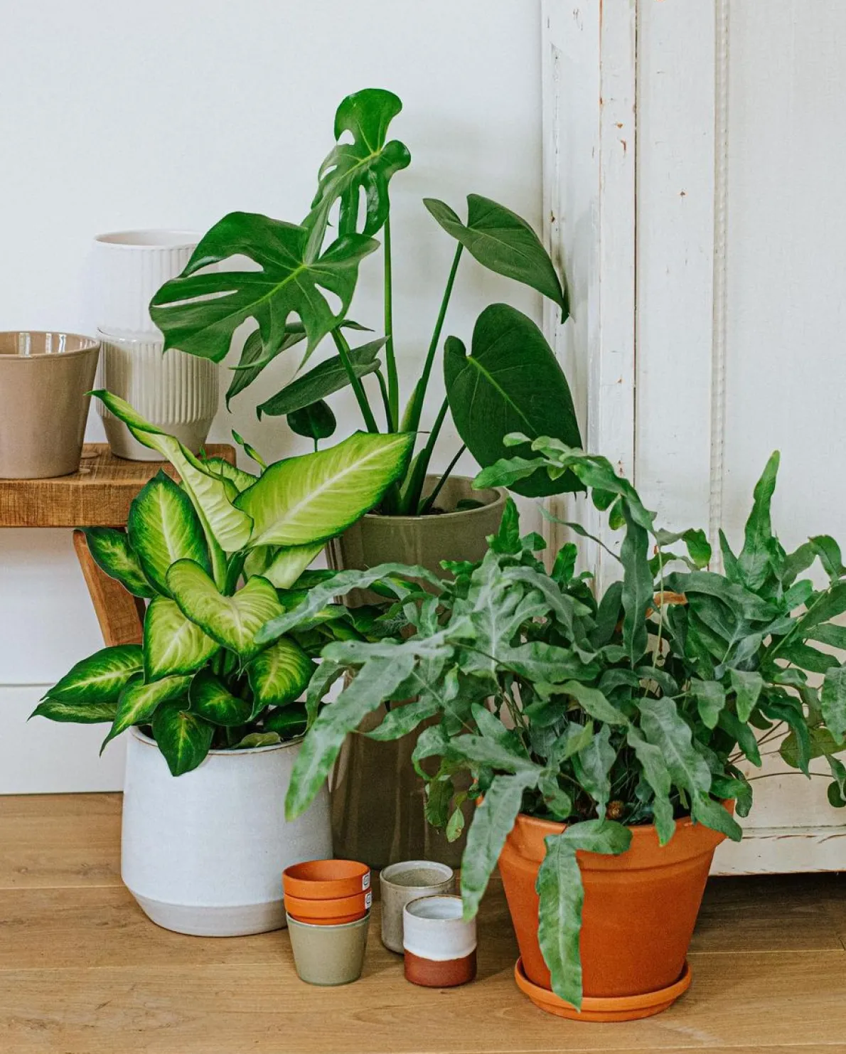 Bloempot, steengoed, wit, Ø 26 cm