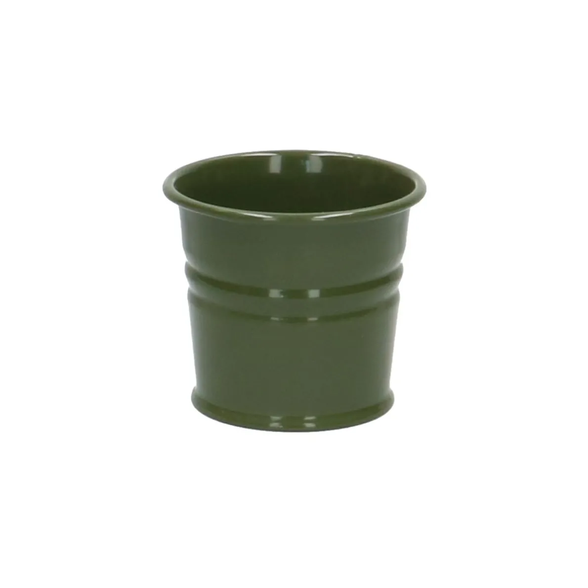 Bloempot, zink, donkergroen