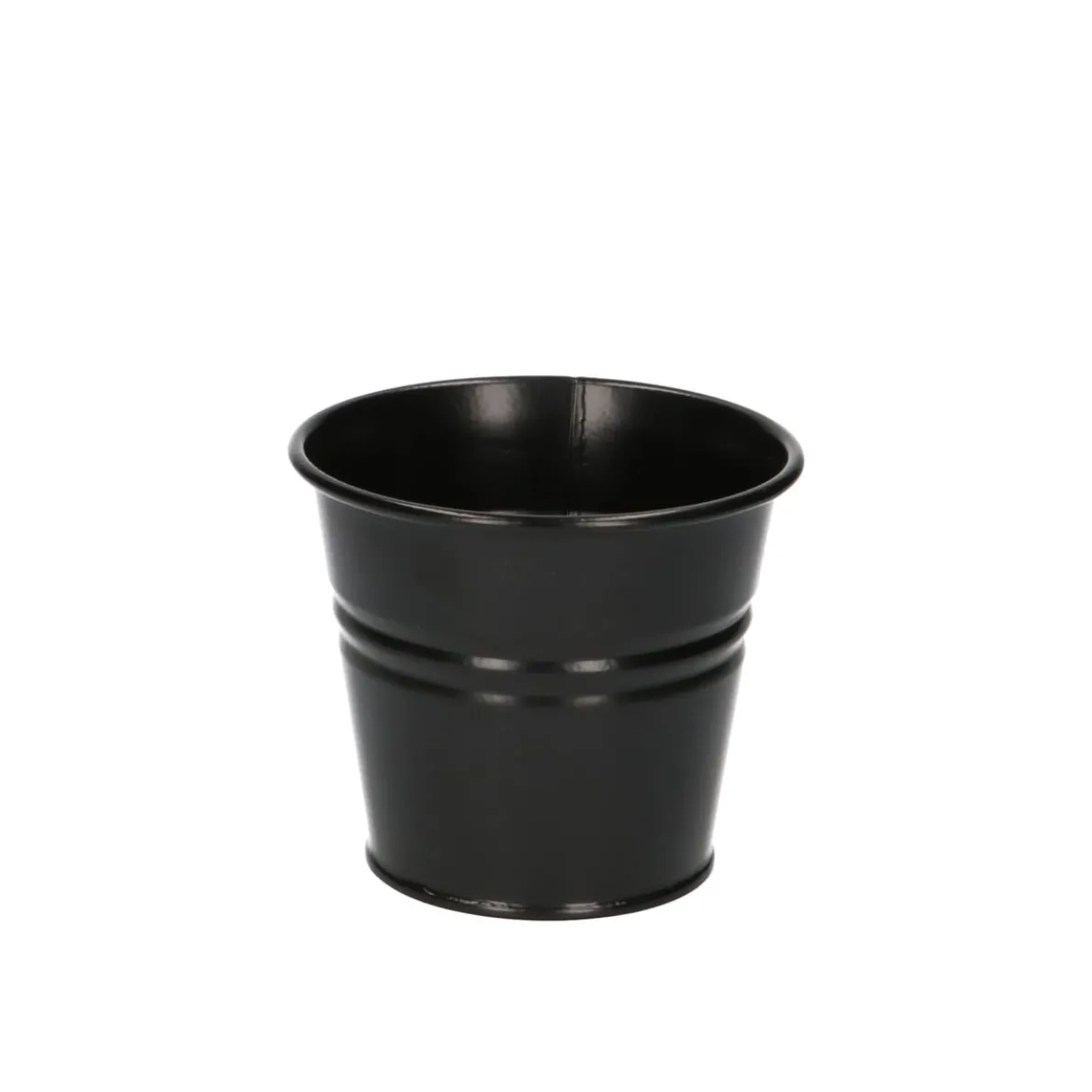 Bloempot, zink, mat zwart, Ø 11 cm