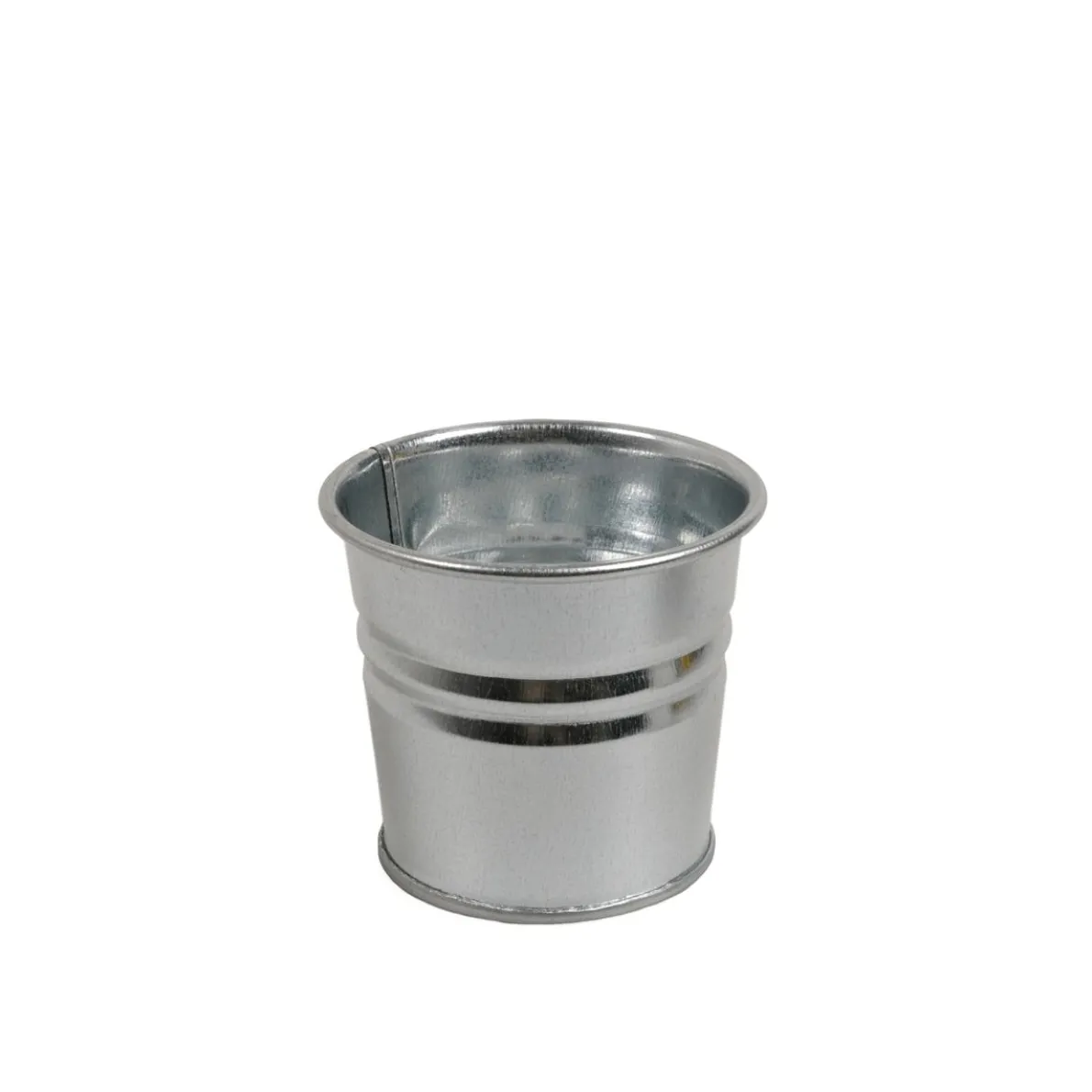 Bloempot, zink, naturel, Ø 7 cm