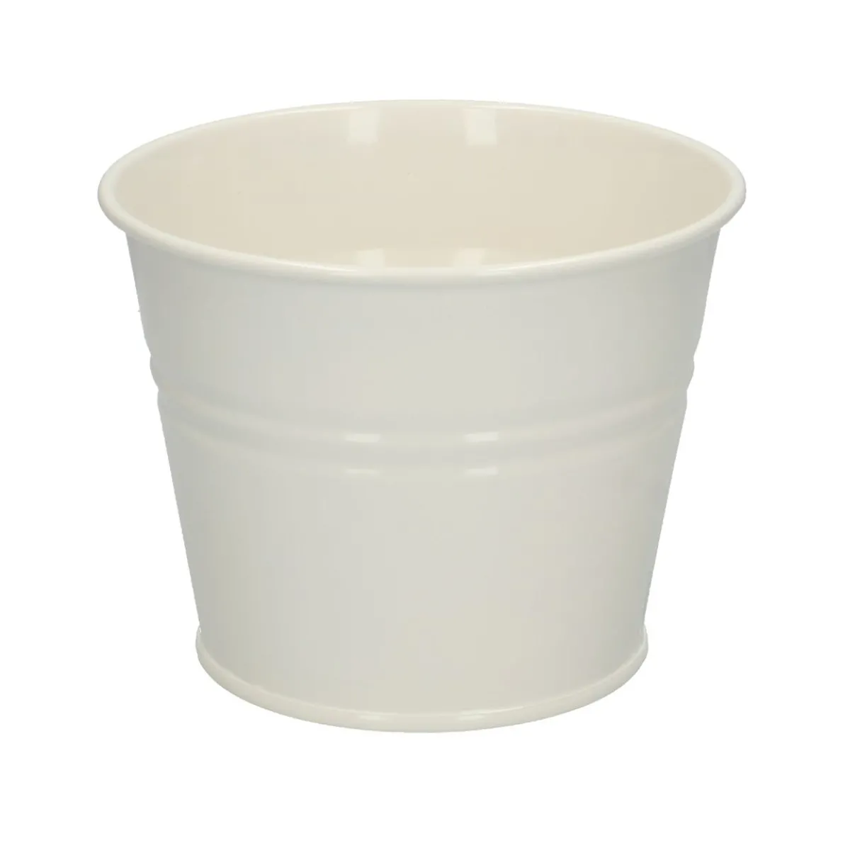 Bloempot, zink, offwhite, Ø 14 cm