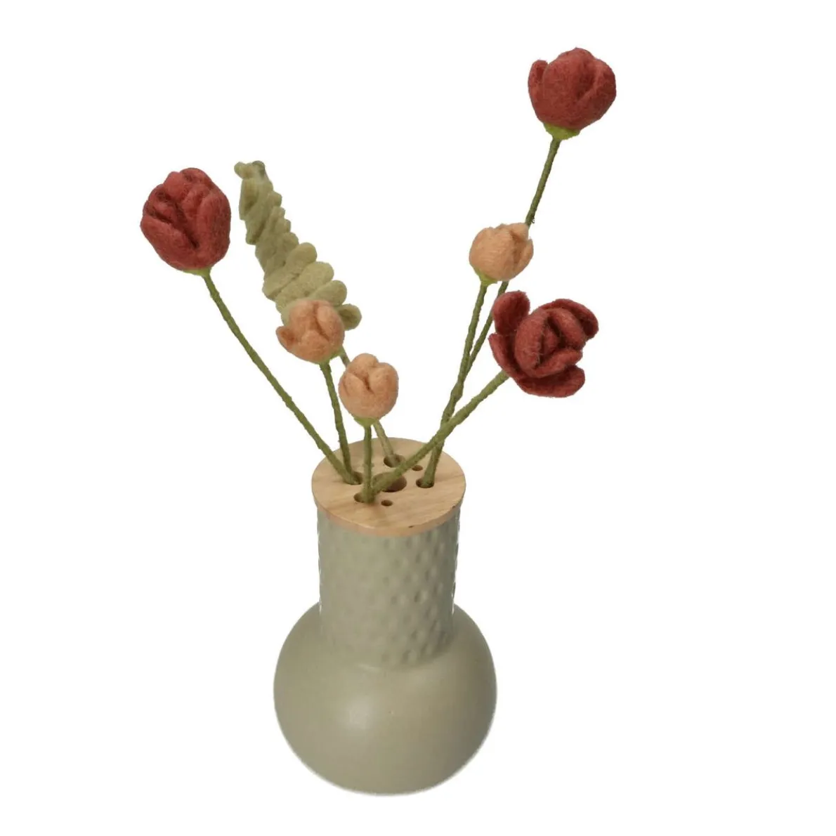 Bloemverdeler, rubberhout, Ø 6,5 cm