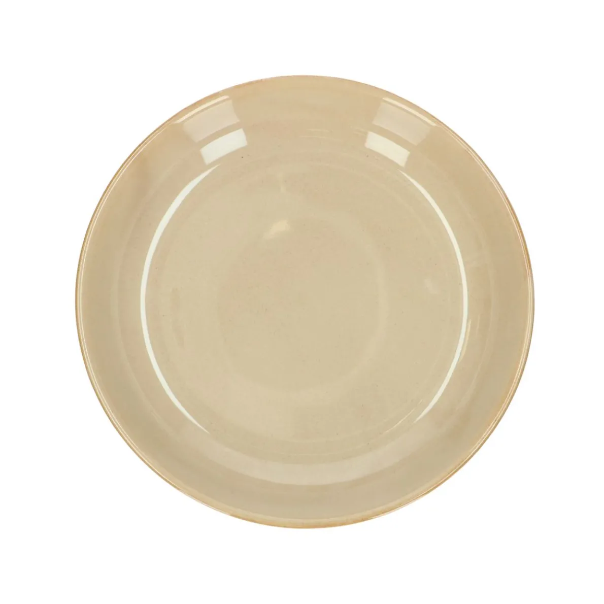 Bord diep reactief glazuur, steengoed, zand, Ø 22 cm