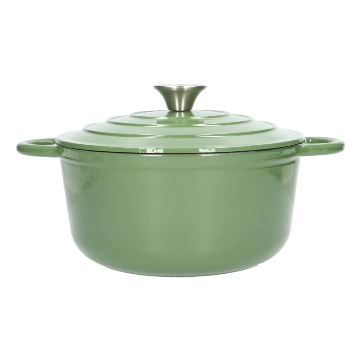 Braadpan, gietijzer, groen, Ø 24 cm