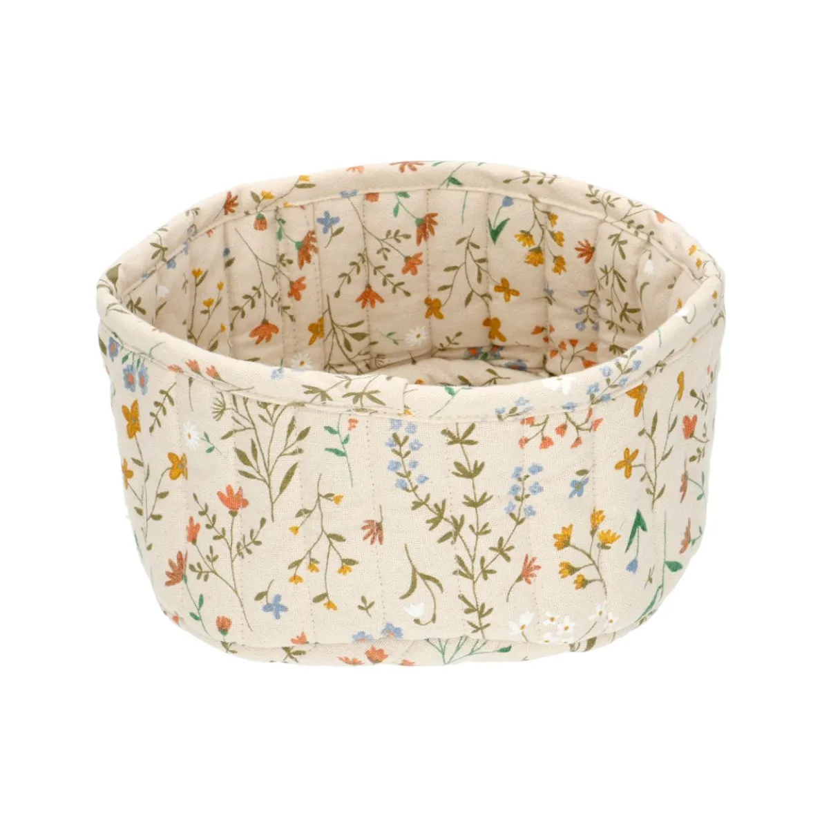 Broodmandje, GOTS bio-katoen, veldbloemen, 20 cm