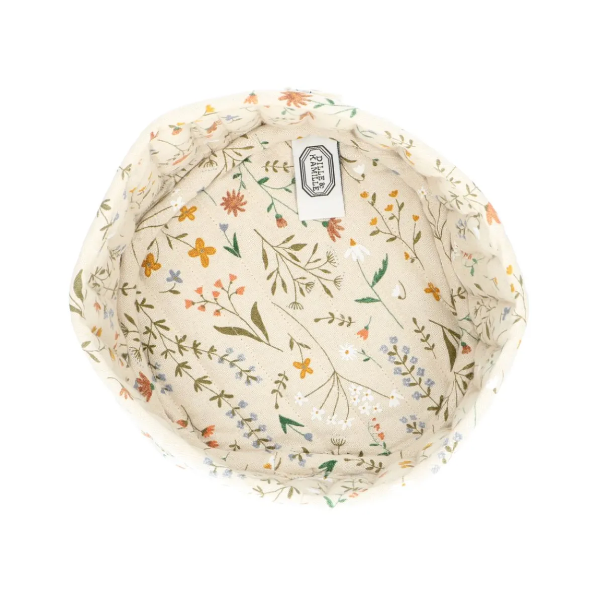 Broodmandje, GOTS bio-katoen, veldbloemen, 20 cm