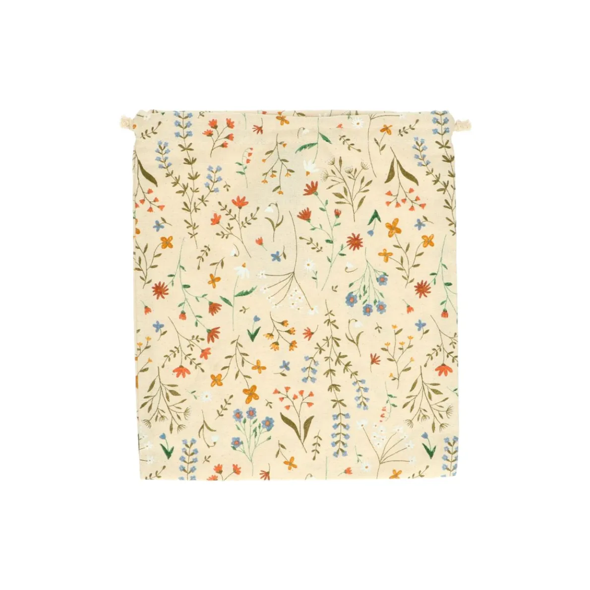 Cadeauzakje, bio-katoen, veldbloemen, 24 x 29 cm