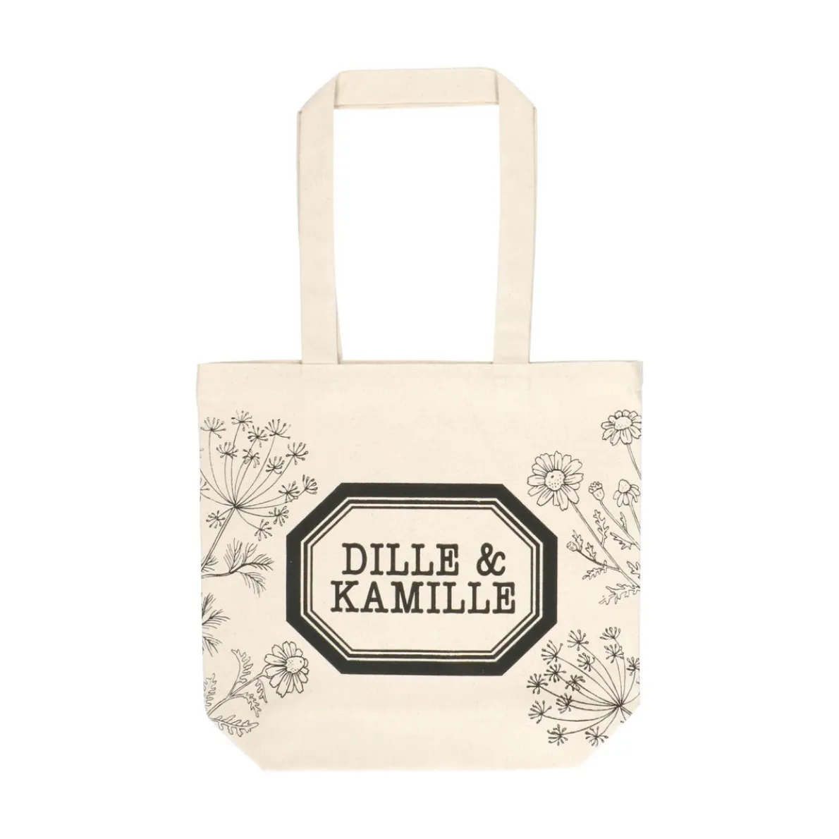 Canvas tas, Dille & Kamille, gerecycled katoen, limited edition, klein, 30 x 36 x 10 cm