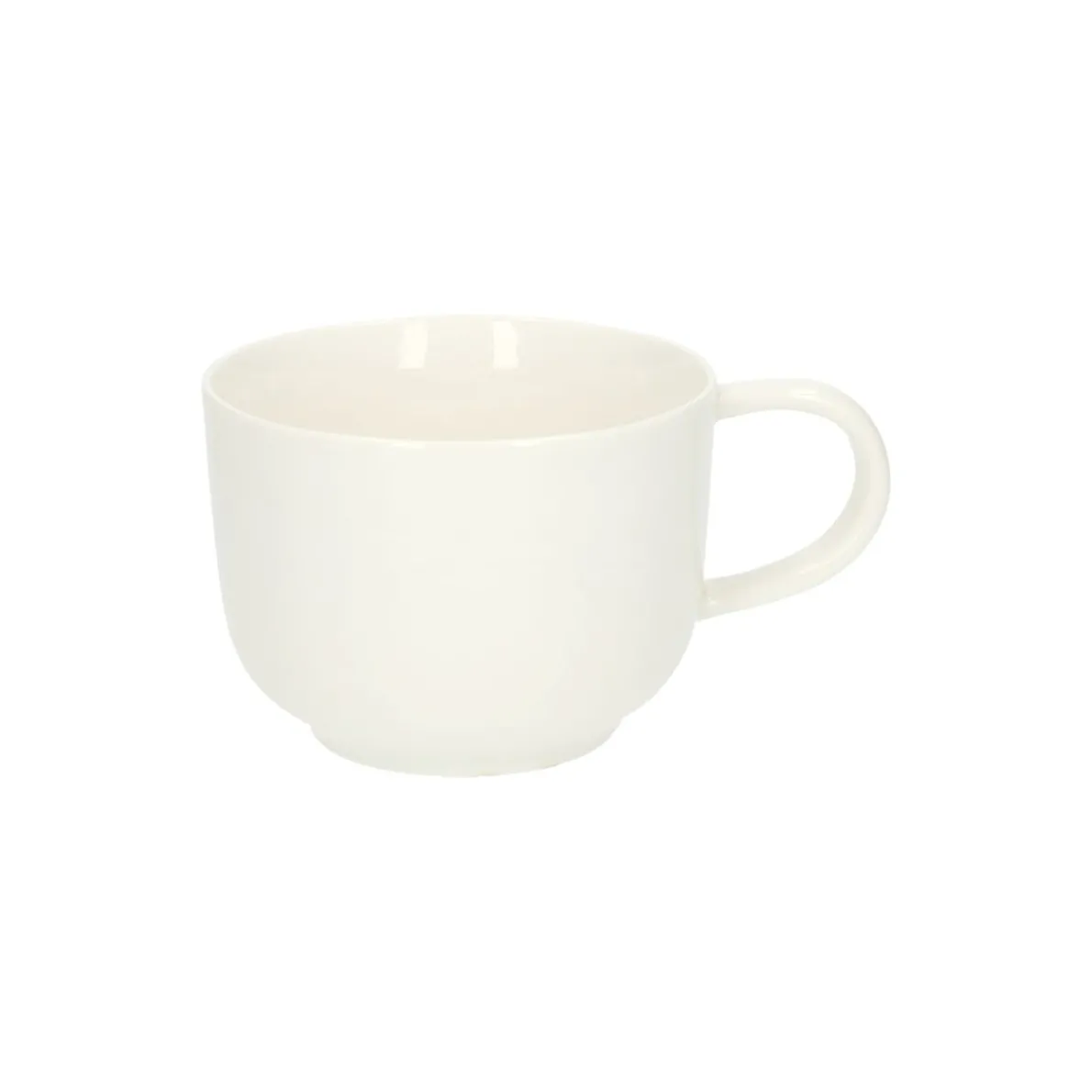 Cappuccinomok, organisch, porselein, wit, Ø 11 cm