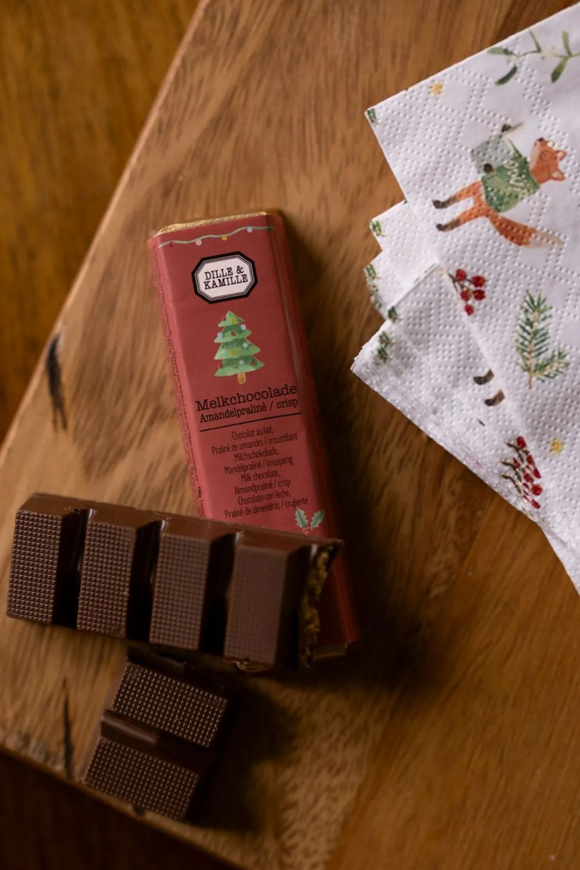 Chocoladetablet melk, amandelpraliné, crisp, 45 gram