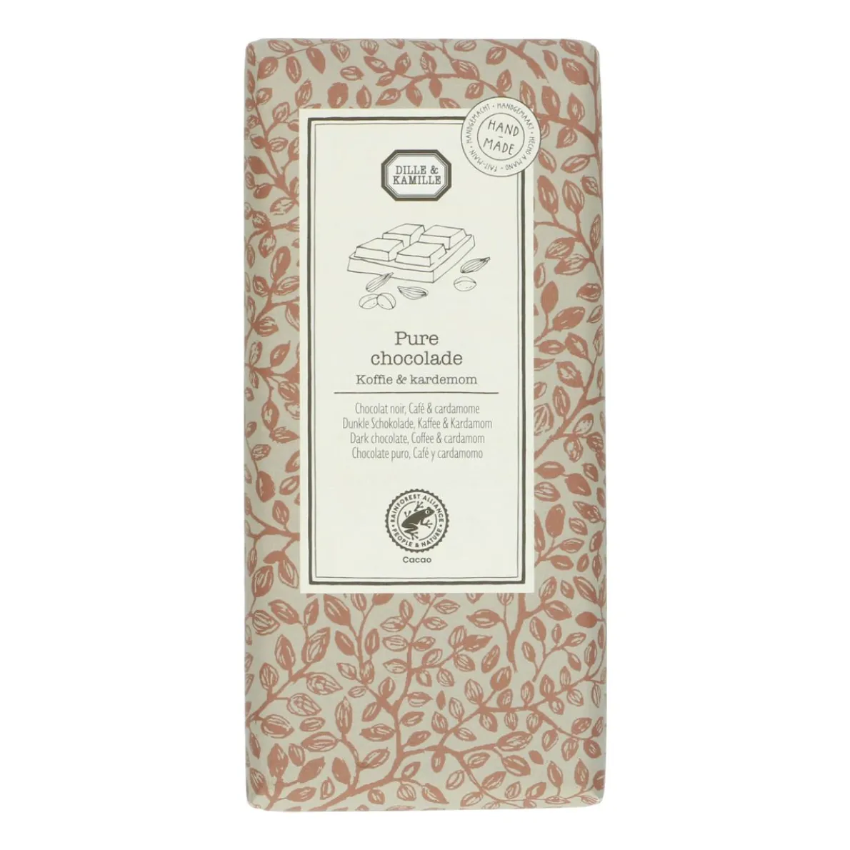 Chocoladetablet, puur, koffie & kardemom 130 g