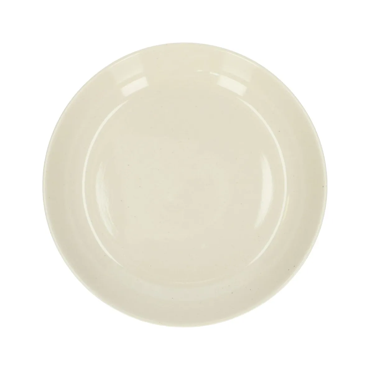 Diep bord, steengoed, beige, spikkel, Ø 22,5 cm