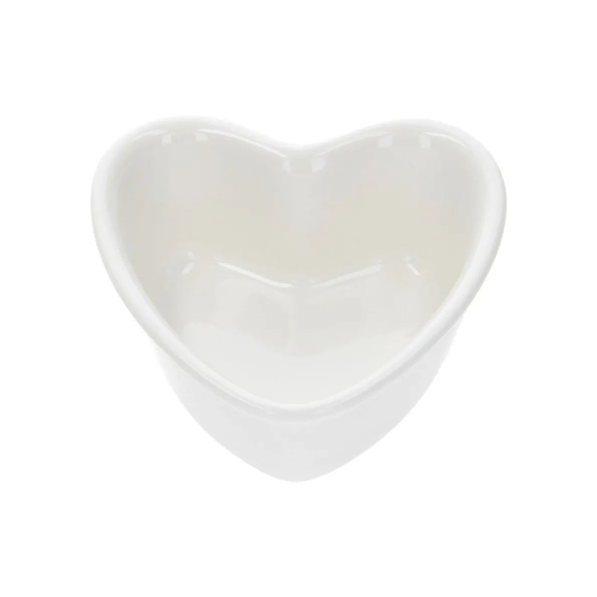 Diep schaaltje, porselein, hartvorm, Ø9 x 4 cm