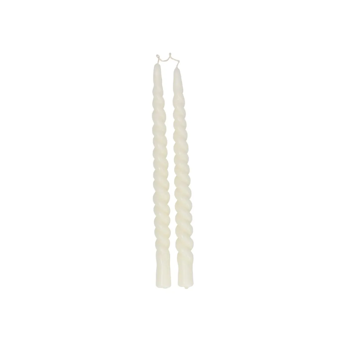 Dinerkaars gedraaid, off white, 29 cm, set van 2
